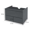 MCW Waschbeckenunterschrank MCW-B19-WU (1-St) Hochglanz-Optik, Soft-Close-System, 2 Schubladen, Zur Wandmontage Bild 3