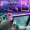 KESSER® Gaming Tisch LED | Z-Form Gamer Schreibtisch | Kopfhörerhaken & Kohlebeschichtung | Ergonomischer PC Computertisch | Stabiler Tisch mit Mauspad & Getränkehalter 120 x 60 cm, Schwarz Carbon mit LED Bild 5