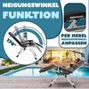 KESSER® Sonnenliege Liegestuhl, klappbare Gartenliege extra breit & Wetterfest, Belastbar 200kg, Ergonomisches Polster, verstellbare Rückenlehne inkl. Nackenkissen, Getränkehalter & Armpolster Anthrazit, Liege (Mit Sonnendach) Bild 5