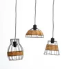 Nino Leuchten Pendelleuchte, 3-flammig, Metallgitter, Rattan Bild 2