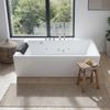 HOME DELUXE Whirlpool Badewanne mit ergonomischer Form BAKAL - 180 x 80 x 60 cm, 9 Whirlpooldüsen, inkl. Armaturen und Zubehör Bild 3