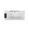 HOME DELUXE Whirlpool Badewanne mit ergonomischer Form BAKAL - 180 x 80 x 60 cm, 9 Whirlpooldüsen, inkl. Armaturen und Zubehör Bild 4