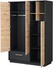 roba Kinderkleiderschrank 3-türig 'Lenn' - Griffe aus Eiche - Holzdekor Artisan Eiche - Anthrazit Bild 3