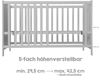 roba Kinderzimmerset 'Hamburg' 2-teilig - Bett 60 x 120 - Wickelkommode - Taupe Bild 4
