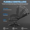 Devoko Gaming Stuhl mit Massagefunktion, Bürostuhl Ergonomisch mit Verstellbarer Ruckenlehne (90-135), Schreibtischstuhl mit Bewegliche Armlehne, max 150kg, Grau Bild 5