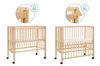 Fillikid 'Cocon' Beistellbett, natur, höhenverstellbar, rollbar Bild 4