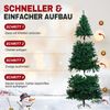 Künstlicher Weihnachtsbaum Weihnachtsdeko 195cm PVC Material mit 1000+ Spitzen Thickened Branches mit dekorativen Schleifen & Grußkarten, Stabiler Metallständer Bild 3