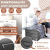 KESSER® Klappmatratze Gästematratze 3-fach Faltmatratze faltbar zum Sitzhocker | Schaumstoff 25kg/m³ extra dick 15cm atmungsaktiv waschbar abnehmbarer Bezug | Matratze inkl. Camping Tragetasche Anthrazit, 140 x 195 x 15 cm Bild 4