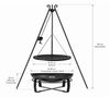 CookKing Schwenkgrill Set Viking 5, mit Feuerschale, Dreibein und Grillrost, Ø 70 Bild 5