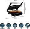 Princess '112415' Kontaktgrill und Paninigrill, 2000 W, Schwarz/Edelstahl, 8,7 x 36 x 35,5 cm Bild 5