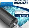 KESSER® Pool Solarabdeckplane, Stärke 120µm, zuschneidbar, inkl. 1x Schere, 1x Lochzange & 12x Ösen, Kunststoff Schwarz, Ø 366 cm Bild 3