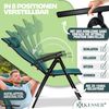 KESSER® Gartenstuhl Hochlehner mit Armlehnen | Aluminium Klappstuhl inkl. Kopfkissen Campingstuhl 7-Fach Verstellbar Rückenlehne | Atmungsaktiv & Wetterfest | Klappbar & Anti-Rutsch 2 Stück, Petrol Grün Bild 4