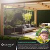 KESSER® Klemmmarkise 200x310 cm, wetterfest, Senkrechtmarkise mit Handkurbel ohne Bohren, Ausziehbar, wasserdicht & UV-beständig, Transparent/Anthrazit Bild 4