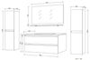Homeline Badmöbel Set Kairo, 4-teilig, Schwarz, 90 cm Bild 2