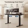 Devoko Höhenverstellbarer Schreibtisch 160x80 cm elektrisch, Höhenverstellung 63-128 cm mit Smart Control, 125 kg Tragkraft, für gesundes Arbeiten Bild 3