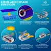 KESSER® Solar Poolabdeckung Pool Abdeckplane | Poolplane aus 200g/m² PE Material Inkl. Stahlseil + Seilspanner mit ösen Solarplane Abdeckung UV-resistente Sommer & Winter Blau / Schwarz, Eckig 410 x 220 cm Bild 3