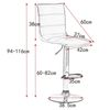 2er-Set Barstuhl Designer Hocker mit Griff weiß Bild 2