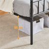 Yaheetech Metallbett mit Kopf- und Fußteil & Lattenrost, bis 136 kg, Schwarz, 90x200 cm Bild 3