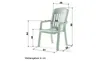 Sieger Comtesse Stapelsessel stapelbar, Vollkunststoff, Smaragdgrün, 64 x 96 x 70 cm Bild 2
