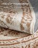 Songmics HOME Teppich rund, rutschfest, flauschig, maschinenwaschbar, Polyester, Filz, TPR, cappuccinobeige, 120 cm Bild 4