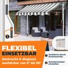 KESSER® Klemmmarkise mit Handkurbel & LED Lichterkette | Balkonmarkise ohne Bohren | Markise UV-beständig höhenverstellbar & wasserabweisend | Sonnenschutz für Balkon Terrasse & Garten Weiß / Grau, 400cm Bild 5