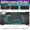 KESSER® Gaming Tisch LED, Z-Form Gamer Schreibtisch, Kopfhörerhaken & Kohlebeschichtung, Ergonomischer PC Computertisch, mit Mauspad & Getränkehalter, Schwarz Carbon, 160 x 60 cm Bild 2
