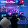 KESSER® Gaming Tisch LED, Z-Form Gamer Schreibtisch, Kopfhörerhaken & Kohlebeschichtung, Ergonomischer PC Computertisch, mit Mauspad & Getränkehalter, Schwarz Carbon, 160 x 60 cm Bild 4