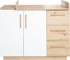 roba Kinderzimmerset 'Lion' 2-teilig - Bett 70 x 140 - Wickelkommode - Weiß / Artisan Eiche Bild 4