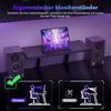 Devoko Gaming Tisch L Form mit Monitorständer, Eckschreibtisch für Gamer, Gaming Schreibtisch L Form, Groß Pc Computertisch, 120x120 cm, Kohlefaser Schwarz Bild 4