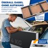 KESSER® Multifunktionstisch Profi 3- teilig, 100 x 60 cm, Tapeziertisch 30kg Tragkraft je Tisch Mit Ausziehfunktion Klapptisch Flohmarktisch Beistelltisch Mehrzwecktisch Campingtisch höhenverstellbar Schwarz Bild 5