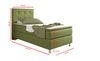 Inter Trading Boxspringbett KN009, Webstoff Grün, 90x200 cm Bild 5