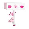 roba Kinderregal 'Krone' mit Garderobe - Spielzeug- & Bücher-Regal - Rosa / Weiß Bild 2