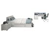 Jugendzimmer Gaming Zimmer Tezaur Snow 6 teiliges Komplett Set mit großem Gamer Schreibtisch 140x200 Jugendbett Schwebetürenschrank Kleiderschrank Kommode Nachttisch Comptertisch Gamingzimmer - MD110948 Bild 3