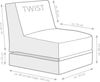 MAGMA Sitzsack Twist Scuba, Violett, 80 x 90 x 70 cm Bild 3