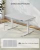 JUMMICO Schreibtisch elektrisch höhenverstellbar mit USB-Ladeanschluss, Grau, 120x60 cm Bild 3