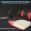 Devoko Gaming Stuhl mit Massagefunktion, Bürostuhl Ergonomisch mit Verstellbarer Ruckenlehne (90-135), Schreibtischstuhl mit Bewegliche Armlehne, max 150kg, rot Bild 5