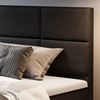 Boxspringbett R2 180x200 cm Webstoff Schwarz mit Topper-Optik Bild 4