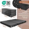 KESSER® Klappmatratze Gästematratze 3-fach Faltmatratze faltbar zum Sitzhocker | Schaumstoff 25kg/m³ extra dick 15cm atmungsaktiv waschbar abnehmbarer Bezug | Matratze inkl. Camping Tragetasche Anthrazit, 140 x 195 x 15 cm Bild 2