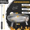 KESSER® Feuerschale, mit 2,5 mm Stahldicke, 42cm Feuerhaken aus Gusseisen, Wasserablauf & 2 stabile Griffe, Ø 80 cm, Legierter Stahl Bild 3