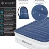 KESSER® Aufblasbare Matratze, Luftbett, mit eingebauter elektrischer Pumpe, mit Tasche, geeignet für 2 Person, 203 x 152,5 x 51 cm, Blau Bild 5