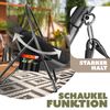 KESSER® 'BALI' Hängesessel, mit Gestell, bis 150kg, für Indoor und Outdoor + Kissen & Seitentasche, Stahlgestell/Schaumstoff Schwarz, 167,5 x 140 x 115,5 cm Bild 5