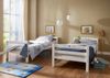 Etagenbett mit Rutsche "Lupo" 90x200 Buche massiv weiß Bild 3