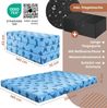 KESSER® Klappmatratze Gästematratze 3-fach Faltmatratze faltbar zum Sitzhocker | Schaumstoff 25kg/m³ extra dick 15cm atmungsaktiv waschbar abnehmbarer Bezug | Matratze inkl. Camping Tragetasche Blau, 140 x 195 x 15 cm Bild 4
