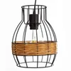 Nino Leuchten Pendelleuchte, 3-flammig, Metallgitter, Rattan Bild 3