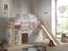 Vipack 'Pino' Spielbett natur, inkl. Rutsche mit Vorhang, Tunnel und 3 Taschen 'Birdy' Bild 2