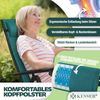 KESSER® Gartenstuhl Hochlehner mit Armlehnen | Aluminium Klappstuhl inkl. Kopfkissen Campingstuhl 7-Fach Verstellbar Rückenlehne | Atmungsaktiv & Wetterfest | Klappbar & Anti-Rutsch 2 Stück, Petrol Grün Bild 5