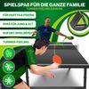KESSER® Tischtennisplatte Mini mit Tischtennisschläger-Set, Tischtennisbällen und TT-Netz | Indoor | Unterwegs, laminierte Platte + klappbar – Kofferdesign, Kinder und Erwachsene – 153 x 76,5 cm Schwarz / Schwarz Bild 4