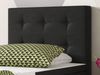 Boxspringbett KN007 90x200 cm Webstoff Schwarz Bild 3