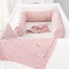 roba Geschenkset 'Lil Planet' - Bio-Bettschlange, Babydecke & Schmusetuch - Rosa / Mauve Bild 3