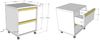 Vipack 'Londen' Rollcontainer weiß/natur Bild 3